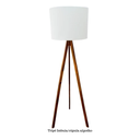 Ver imagem 1 de Abajur Tripé de Chão com Cúpula e Fiação:tripé Imbuia/cúpula Algodão