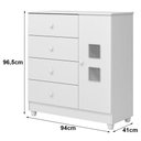 Ver imagem 3 de Berço Americano Soninho com Cômoda MDF Colchão Branco Acetinado Tigus Móveis