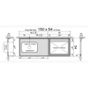 Ver imagem 3 de Pia de Granito Preto Via Lactea 150cm Parte Cooktop e Cuba: Preto Via Lactea