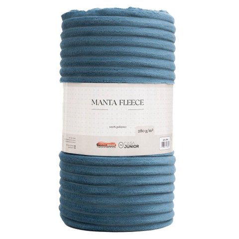 Manta Microfibra Fleece 280g-m² Cs Júnior Azul - Queen