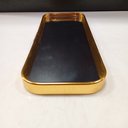 Ver imagem 3 de Bandeja Decorativa de Metal Dourado 1x22x9cm Servir Mesa Organizar Café Aparador