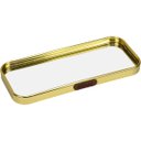 Ver imagem 1 de Bandeja Decorativa para Servir Retangular Home&co com Espelho Metal 1x22x9cm Dourado