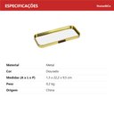Ver imagem 4 de Bandeja Decorativa de Metal Dourado 1x22x9cm Servir Mesa Organizar Café Aparador
