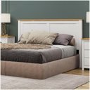 Ver imagem 2 de Cabeceira Casal Para Cama Box Linha Topázio 160cm Branco/carvalho