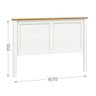 Cabeceira Casal Para Cama Box Linha Topázio 160cm Branco/carvalho - 3