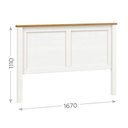 Ver imagem 3 de Cabeceira Casal Para Cama Box Linha Topázio 160cm Branco/carvalho