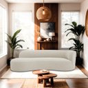 Ver imagem 2 de Divã Recamier Orgânico Tokyo 160cm Lado Esquerdo Bouclé