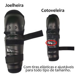 Caneleira Cotoveleira Articulada Moto Motocross Bike Trilha Motoqueiro Proteçao Joelho Cot - 2