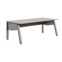 Ver imagem 1 de Mesa Escrivaninha Escritório com 150cm Industrial Tampo Chanfrado e Pés Metálicos Executive Cinza