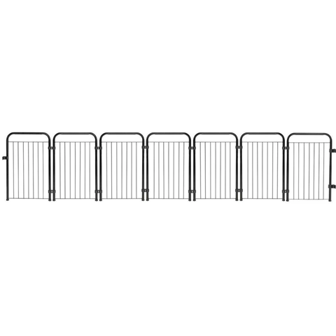 Cercadinho Dobrável 7 Módulos Divisor de Ambientes para Pet Cães e Gatos Preto