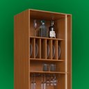 Ver imagem 6 de Cristaleira Cristal 2 Portas Vidro 4 Prateleiras MDF LED Amadeirado Indékes