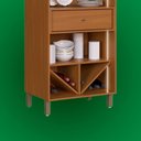 Ver imagem 4 de Cristaleira Cristal 2 Portas Vidro 4 Prateleiras MDF LED Amadeirado Indékes
