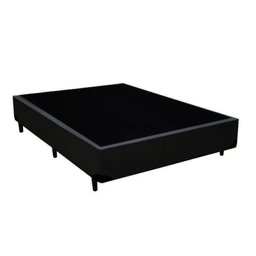 Cama Box Viúva 128 Tecido Sintético Preto Com Colchão Espuma Alegro Bello Box D28 Cinza - 2