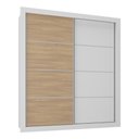 Ver imagem 7 de Guarda-roupas Casal 2 Portas de Correr 4 Gavetas Alasca Multimóveis Mp4265 Madeirado/branco