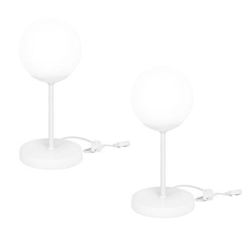 Kit 2 Luminárias de mesa abajur Orby Branco