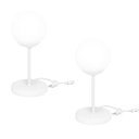 Ver imagem 1 de Kit 2 Luminárias de mesa abajur Orby Branco
