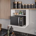 Ver imagem 2 de Suporte Microondas com Nicho Porta Tempero para Cozinha Louis 60cm Branco M12 - D'Rossi