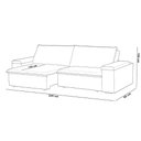 Ver imagem 2 de Sofá 3 Lugares Retrátil Reclinável para Sala 245cm Malfati F04 Veludo Amêndoa - Lyam Decor