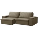 Ver imagem 1 de Sofá 3 Lugares Retrátil Reclinável para Sala 245cm Malfati F04 Veludo Amêndoa - Lyam Decor