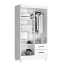 Ver imagem 5 de Quarto Bebê Infantil com Guarda-Roupa 4 Portas e 2 Gavetas com Cômoda 4 Gavetas e 1 Porta Branco