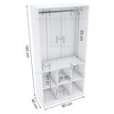 Ver imagem 2 de MÓDULO CLOSET COLMEIA CABIDEIRO M147.2021.B (CASA, LOJA) MUNDI MOVEIS