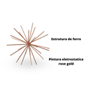 Ver imagem 5 de Kit 02 Escultura Ouriço Decorativo de Ferro Aramado Rose Gold