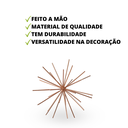 Ver imagem 3 de Kit 02 Escultura Ouriço Decorativo de Ferro Aramado Rose Gold