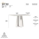 Ver imagem 3 de Conjunto Sala de Jantar Mesa 120cm Tampo MDF sem Vidro Rubi com 4 Cadeiras Amanda
