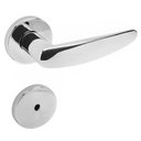 Ver imagem 1 de Conjunto de Fechadura 515p em Zamac para Banheiro St2-55 Roseta 327 de Inox Cromado Acetinado - 2830