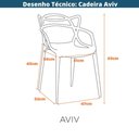 Ver imagem 2 de Kit 4 Cadeiras Empilhável Inmetro Aviv Master Allegra Fratini Polipropileno Preto Suporta 182kg