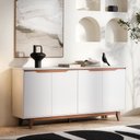 Ver imagem 2 de Buffet Aparador Flow 4 Portas Branco – EJ Móveis