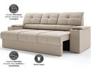 Ver imagem 3 de Sofá com Porta Copos Retrátil e Reclinável Tom 2,05m Velosuede - Netsofas - Bege