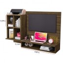 Ver imagem 4 de Conjunto Quarto Solteiro Escrivaninha Painel para TV Mimo e Penteadeira Rouge Espresso Móveis