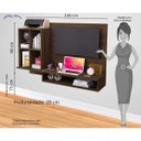 Ver imagem 5 de Conjunto Quarto Solteiro Escrivaninha Painel para TV Mimo e Penteadeira Rouge Espresso Móveis