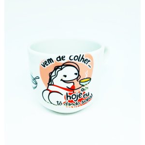 Caneca Cerâmica Tigela 480 ml - Dando Sopa Reidopendrive CCEX1