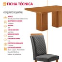 Ver imagem 7 de Mesa de Jantar Eloise 180cm Tampo MDF Canto Copo Laminado e 6 Cadeiras Lorena