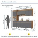Ver imagem 3 de Cozinha Completa Modulada 5 Peças 9 Portas 4 Gavetas 100% MDF Realeza Premium