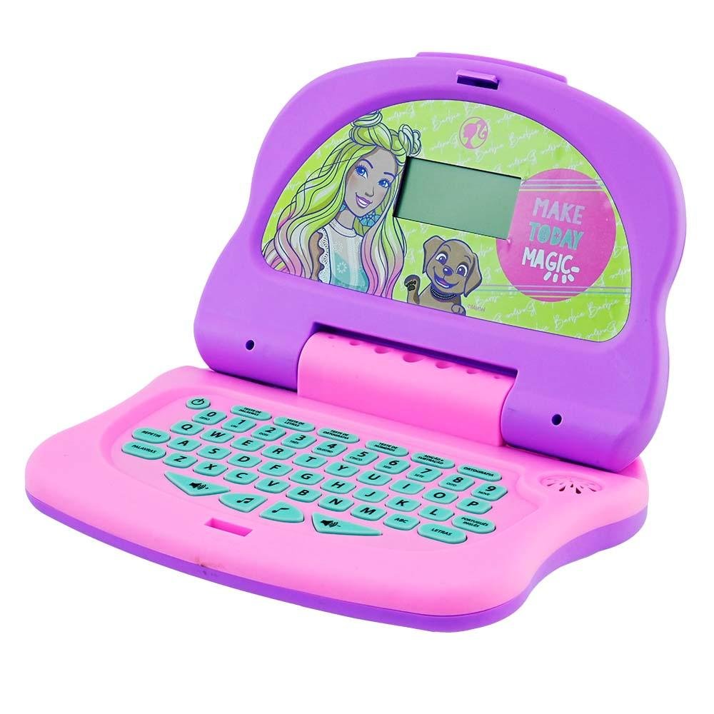 Kit Laptop Infantil Educativo Candide Barbie Charm Tech Bilíngue + 1 Fidget Spinner Sortido - 5