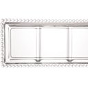 Ver imagem 4 de Petisqueira Cristal Wolff Pearl 3 Divisórias 30x13cm Incolor Petisco Relevo Mesa Posta