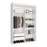 Roupeiro Milão Solteiro 100% Mdf: Branco - 2