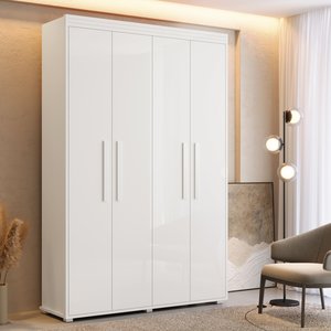 Roupeiro Milão Solteiro 100% Mdf: Branco