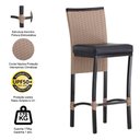 Ver imagem 3 de 4 Banqueta Cannes em Alumínio Corda Náutica Para Edícula, Balcão, Mesa de Jantar Trama Original