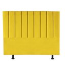 Ver imagem 2 de Kit Cabeceira e Calçadeira Baú King 195cm Cancun Courino Amarelo - D A DECOR