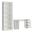 Ver imagem 5 de Escrivaninha Madesa Alaska + Estante Livreiro 6908 - Branco