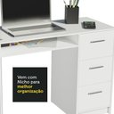 Ver imagem 6 de Escrivaninha Madesa Alaska + Estante Livreiro 6908 - Branco