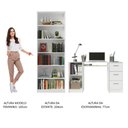Ver mais imagens de Escrivaninha Madesa Alaska + Estante Livreiro 6908 - Branco