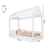 Cama Infantil Casinha Montessoriana Mdf Quarto Criança Bebê com Proteção Lateral - 6
