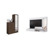 Conjunto Quarto Solteiro Cômoda Cancun e Painel para TV 43 Polegadas Single Espresso Móveis - 1
