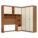 Ver imagem 4 de Quarto Modulado Casal Completo 7 Portas 4 Gavetas Lugano Jatoba Areia Santos Andirá