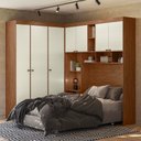 Ver imagem 1 de Quarto Modulado Casal Completo 7 Portas 4 Gavetas Lugano Jatoba Areia Santos Andirá